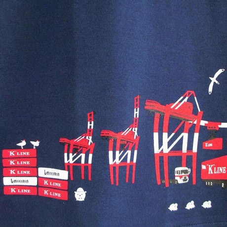 川崎汽船コラボ おとなTシャツ　ブルー（K-LINEコンテナ）