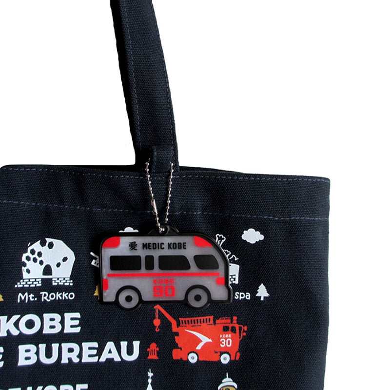 神戸市消防局コラボジップトートバッグ ネイビー(BE KOBE震災30 神戸市消防局コラボジップトートバッグ ネイビー(BE KOBE震災30