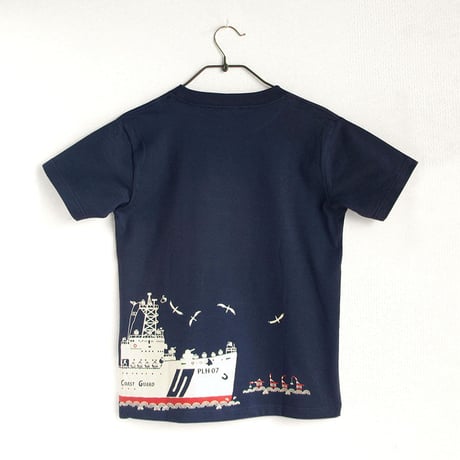 第五管区海上保安本部コラボ おとなTシャツ　ブルー（巡視船せっつ）