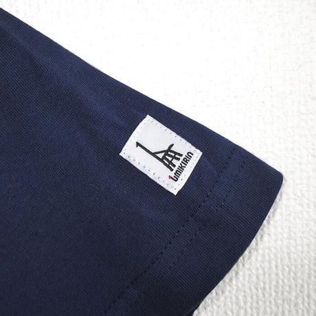 カフェクロトコラボ  おとな半袖Tシャツ　ブルー （クロト猫）