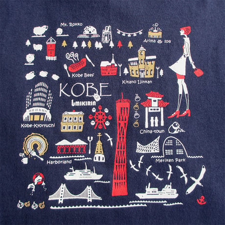 こどもＴシャツ　ブルー（旅するマチルダ神戸）
