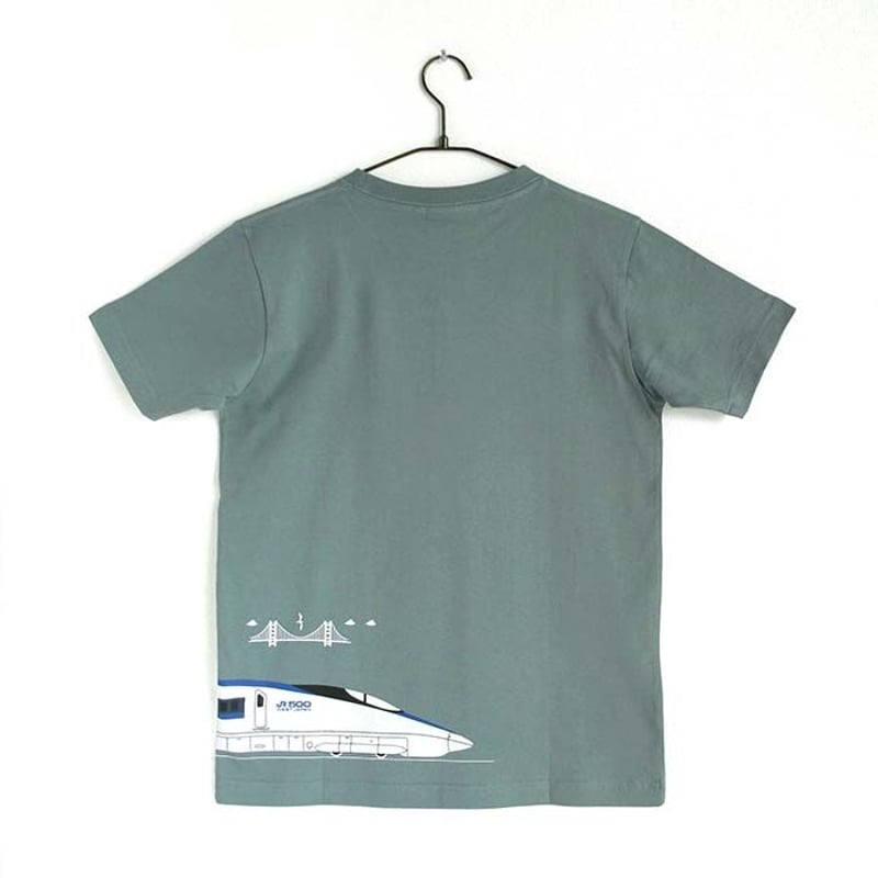 おとなTシャツ ブルーグレー（新幹線500系） | UMIKIRIN（海キリン）