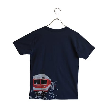 おとなＴシャツ　ブルー（神戸電鉄コラボ 3000系と5000系）