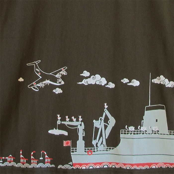 おとなTシャツ ダークグレー（海上自衛隊 阪神基地隊コラボ 掃海艇