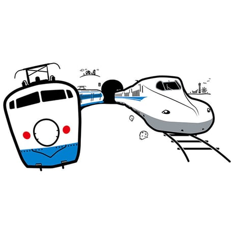 おとなTシャツ　ホワイト（新幹線Ｎ７００系＆０系）