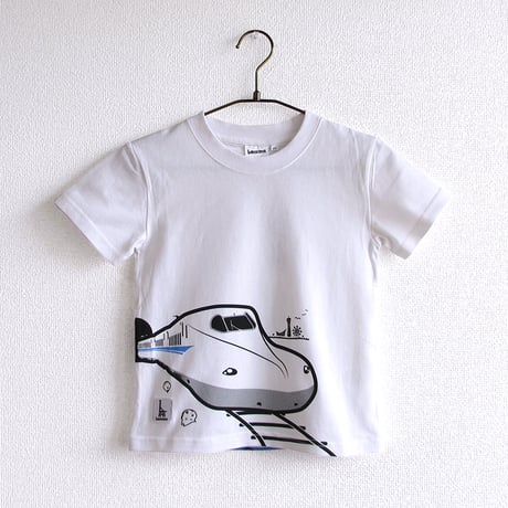 こどもTシャツ　ホワイト（新幹線Ｎ７００系＆０系）