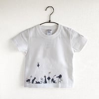 ★サイズ限定★カフェクロトコラボ こども半袖Tシャツ　ホワイト （クロトの猫達）