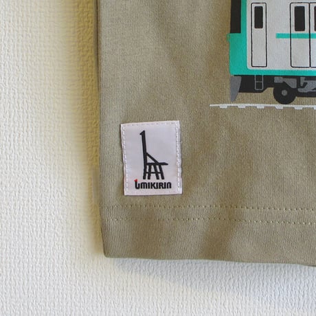 神戸市交通局コラボ　おとな長袖Tシャツ　シーグリーン（地下鉄西神・山手線6000形）