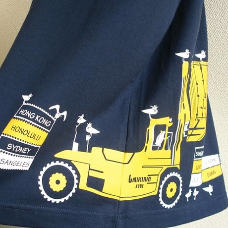 おとなTシャツ　ブルー（フォークリフト）