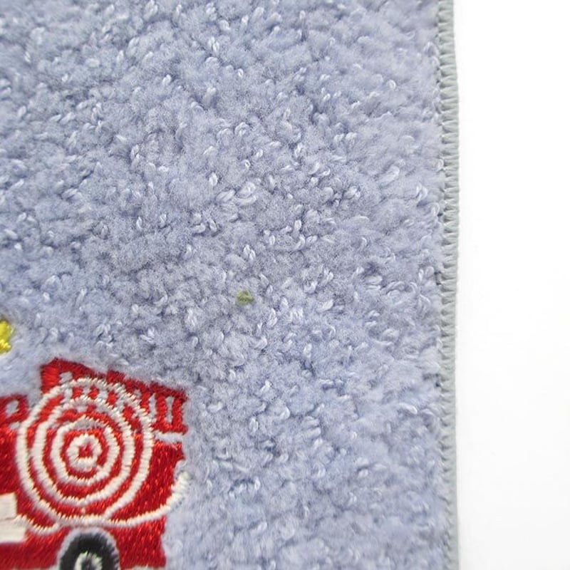 刺しゅう今治タオルハンカチ ライトグレー （消防車