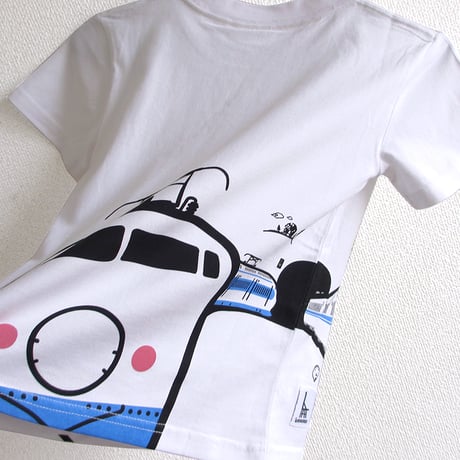 こどもTシャツ　ホワイト（新幹線Ｎ７００系＆０系）
