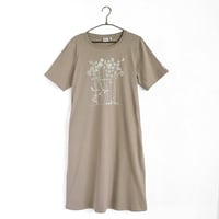 おとなカットソーワンピース　モカ（六甲フローラ）