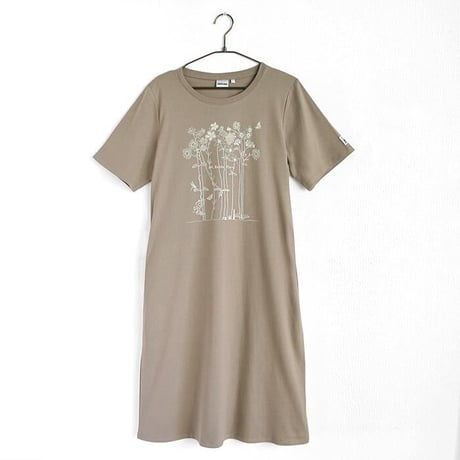 おとなカットソーワンピース　モカ（六甲フローラ）