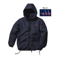 フードジャケット（中わた入り）ネイビー（三匹のウミキリン刺しゅう）