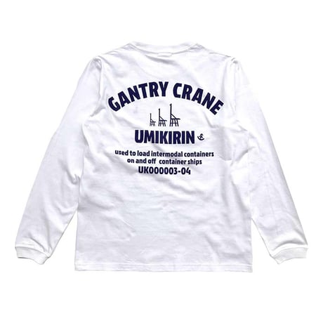 おとな長袖Tシャツ　ホワイト（ウミキリン刺しゅう）