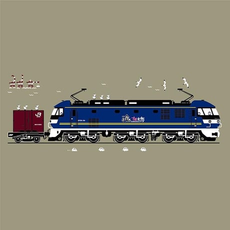 こども長袖Tシャツ　シーグリーン（ＪＲ貨物　桃太郎）