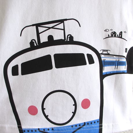 こどもTシャツ　ホワイト（新幹線Ｎ７００系＆０系）