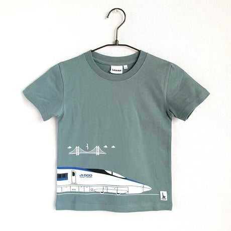こどもTシャツ　ブルーグレー（新幹線500系）