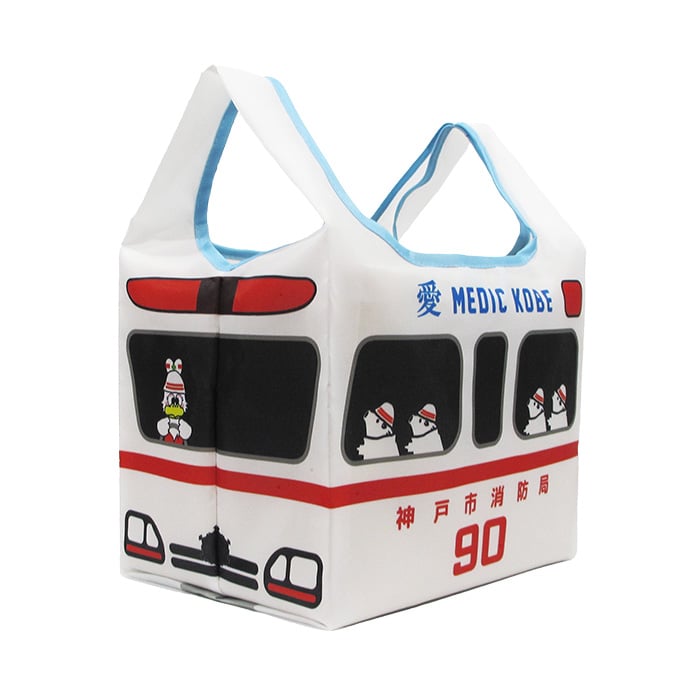神戸市消防局コラボコンビニエコバッグ（救急車：リフレクター付