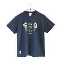 神戸市交通局コラボおとなTシャツ　ブルー （地下鉄西神・山手線）