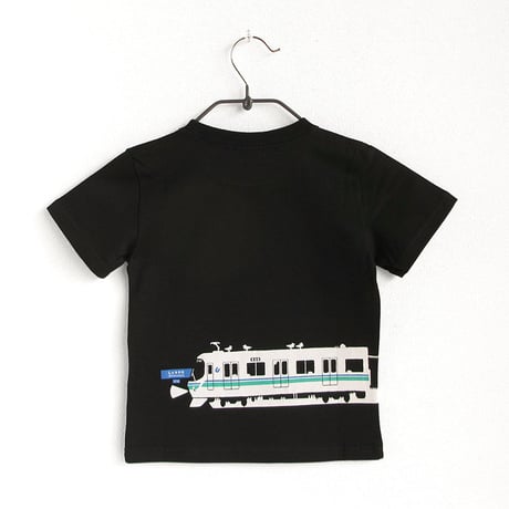 神戸市交通局コラボ　こどもTシャツ　ブラック（地下鉄海岸線）