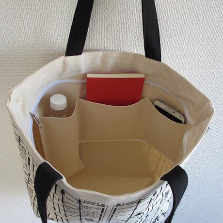 コンテナトートバッグ（ジップトップ）　ナチュラル