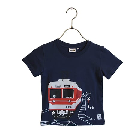 こどもＴシャツ　ブルー（神戸電鉄コラボ 3000系と5000系）
