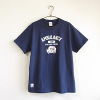 神戸市消防局コラボおとなTシャツ　ブルー （救急車）