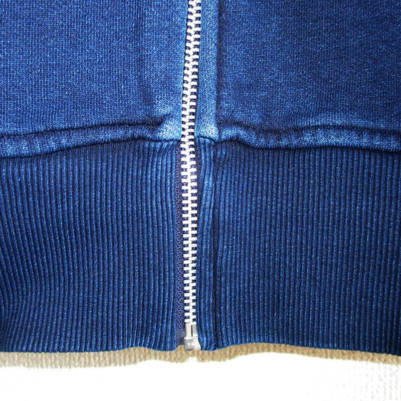 インディゴ染めジップパーカ インディゴブルー（ウミキリン