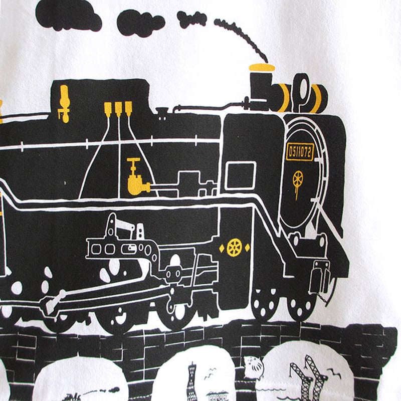 こどもTシャツ ホワイト（蒸気機関車D51） | UMIKIRIN（海キリン）