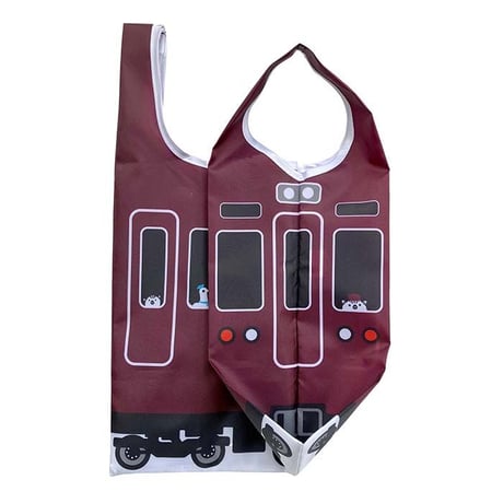 コンビニエコバッグ（阪急電車：リフレクター付）　マルーン