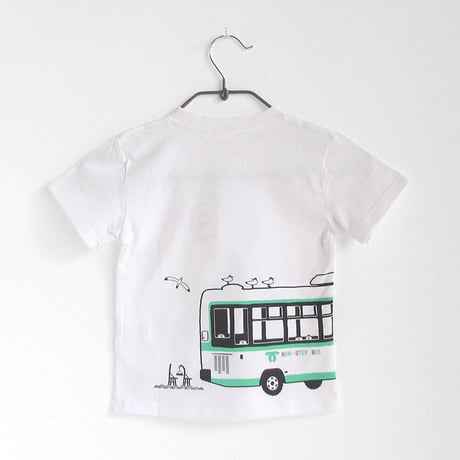 神戸市交通局コラボ　こどもTシャツ　ホワイト（神戸市バス）