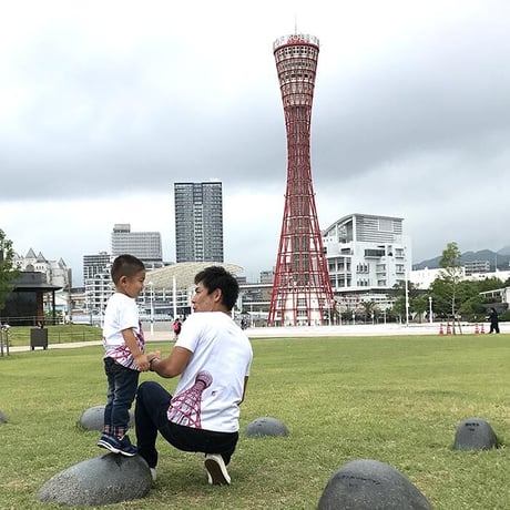 こどもTシャツ　ホワイト（ポートタワー）