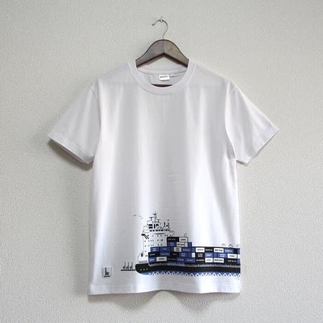 おとなTシャツ　ホワイト（コンテナ船）