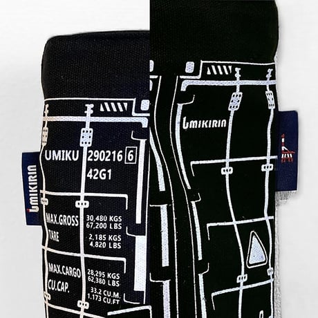 コンテナトートバッグ（ジップトップ）　ブラック
