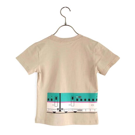 こどもＴシャツ　ベージュ（新幹線はやぶさ）