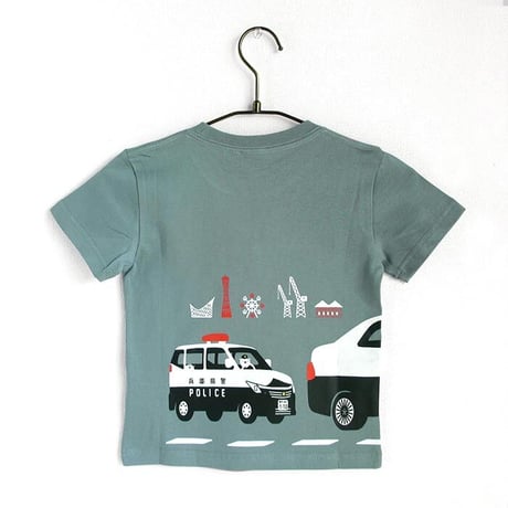 こどもTシャツ　ブルーグレー（兵庫県警察コラボ：リフレクター付）