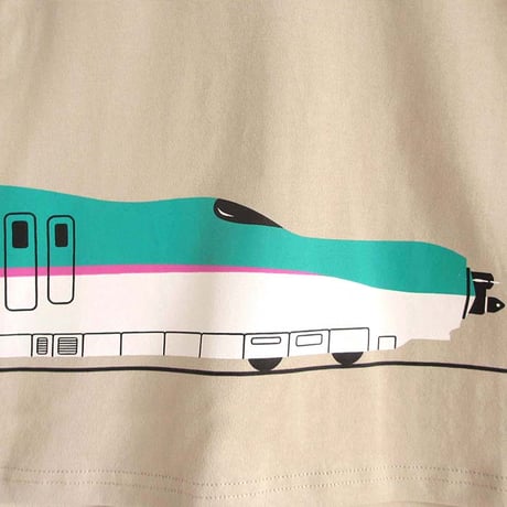 こどもＴシャツ　ベージュ（新幹線はやぶさ）