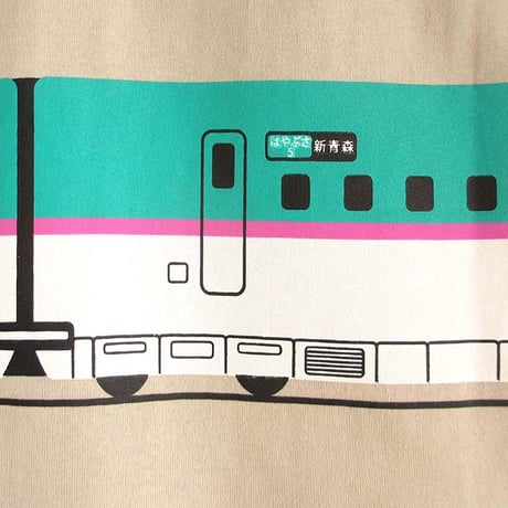 こどもＴシャツ　ベージュ（新幹線はやぶさ）