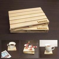 コンテナウッドパレットコースター（2個セット）