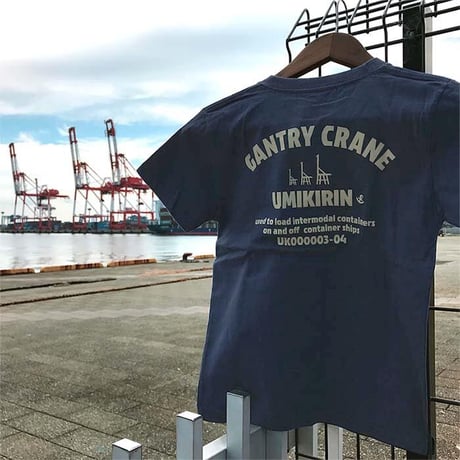 おとなTシャツ　ブルー（ウミキリン刺しゅう）