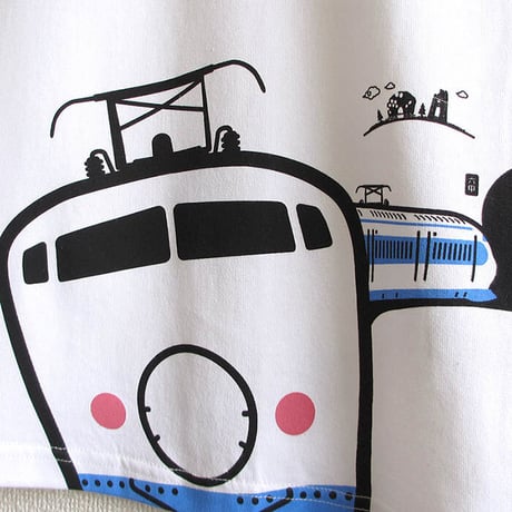 おとなTシャツ　ホワイト（新幹線Ｎ７００系＆０系）