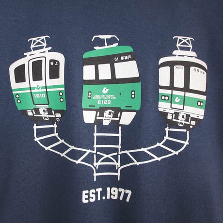 神戸市交通局コラボこどもTシャツ　ブルー （地下鉄西神・山手線）