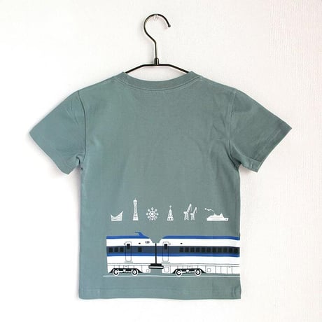 こどもTシャツ　ブルーグレー（新幹線500系）