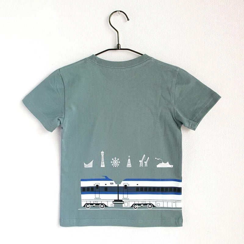 こどもTシャツ ブルーグレー（新幹線500系） | UMIKIRIN（海キリン）