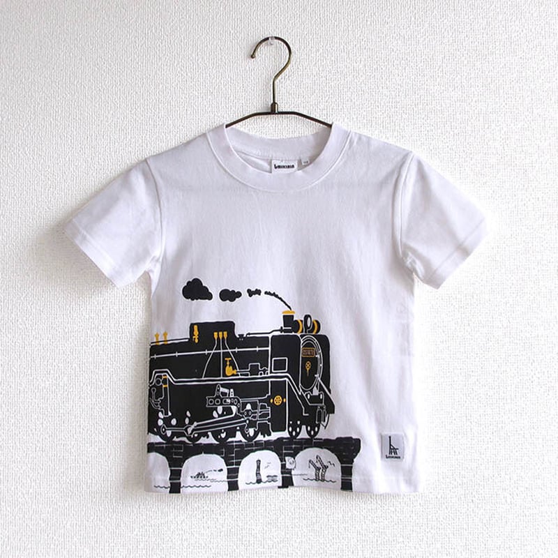 こどもTシャツ ホワイト（蒸気機関車D51） | UMIKIRIN（海キリン）