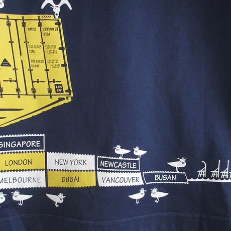 おとな長袖Tシャツ　ブルー （フォークリフト）