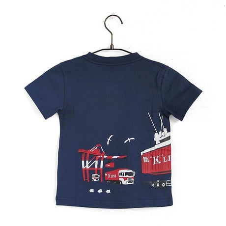 川崎汽船コラボ こどもTシャツ　ブルー（K-LINEコンテナ）