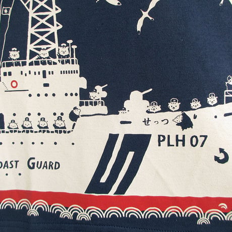 第五管区海上保安本部コラボ こどもTシャツ　ブルー（巡視船せっつ）