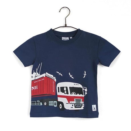 川崎汽船コラボ こどもTシャツ　ブルー（K-LINEコンテナ）